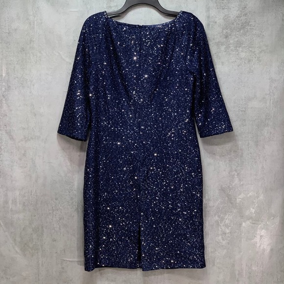 St. John Navy/Silver Glimmering Sequin Embellished - Picture 6 of 10